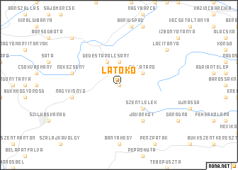 map of Látókő