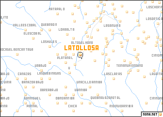 map of La Tollosa