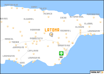 map of La Toma