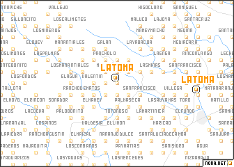 map of La Toma