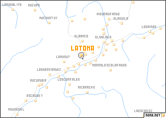 map of La Toma