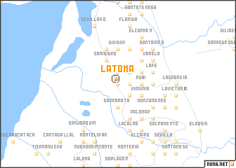 map of La Toma