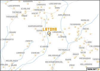 map of La Toma