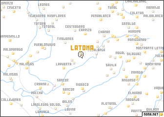 map of La Toma