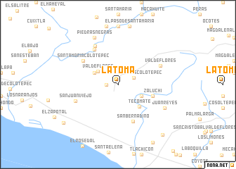 map of La Toma