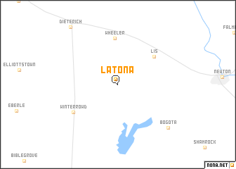 map of Latona