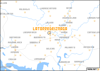 map of La Torre de Iznaga