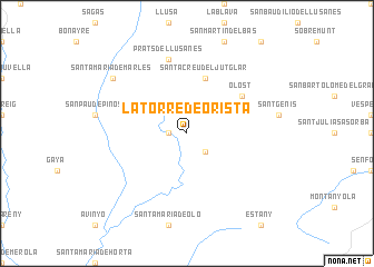 map of La Torre de Oristá