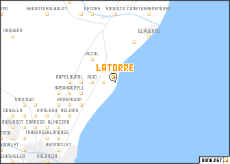 map of La Torre