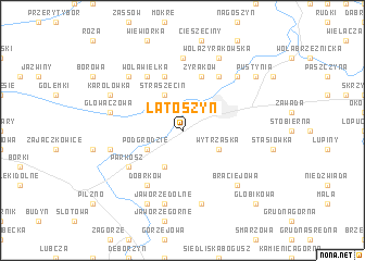 map of Latoszyn