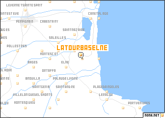 map of Latour-Bas-Elne