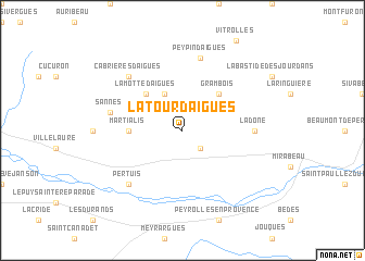 map of La Tour-dʼAigues