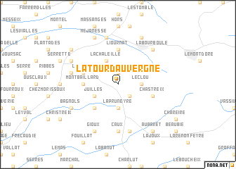 map of La Tour-dʼAuvergne