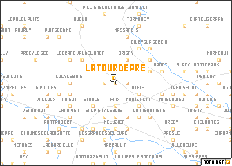map of La Tour de Pré