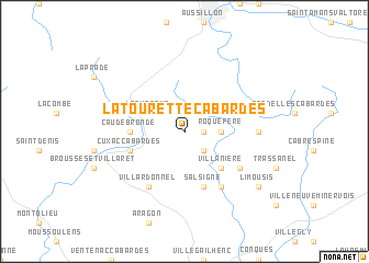 map of La Tourette-Cabardès