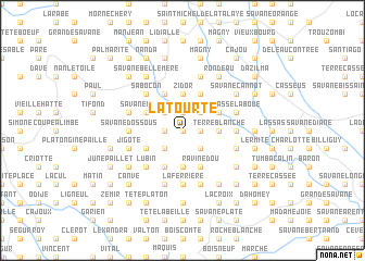 map of La Tourte