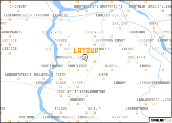 map of La Tour