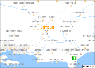 map of La Tour