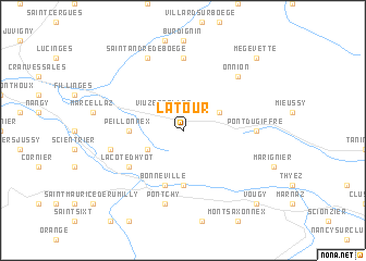 map of La Tour