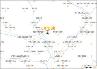 map of La Tour