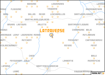 map of La Traverse