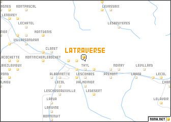 map of La Traverse