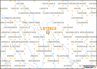 map of La Trece