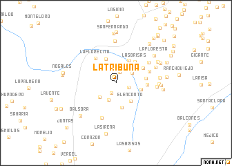 map of La Tribuna