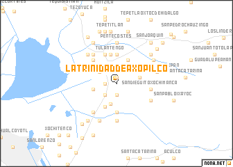 map of La Trinidad de Axopilco