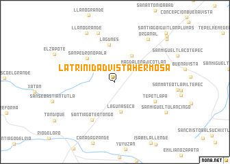 map of La Trinidad Vista Hermosa