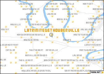 map of La Trinité-de-Thouberville