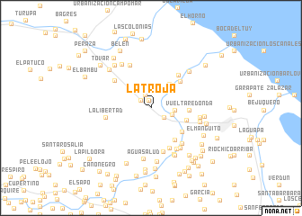 map of La Troja