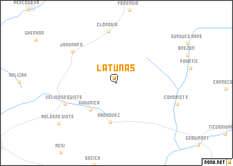 map of Lăţunaş