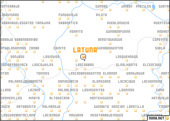 map of La Tuna