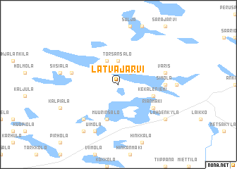 map of Latvajärvi