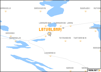 map of Latvalampi