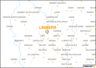 map of LʼAubépin