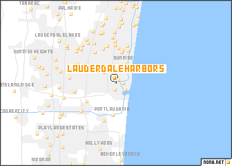 map of Lauderdale Harbors