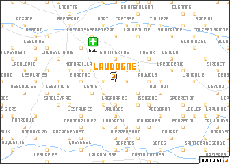 map of Laudogne