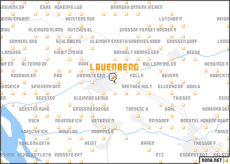 map of Lauenberg