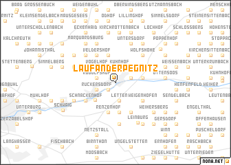 map of Lauf an der Pegnitz