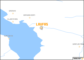 map of Laufás