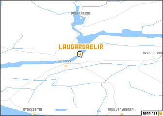 map of Laugardælir