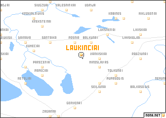 map of Laukinčiai