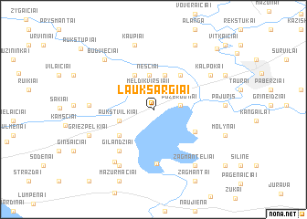 map of Lauksargiai