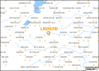 map of Laumėnai