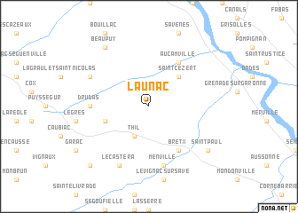 map of Launac