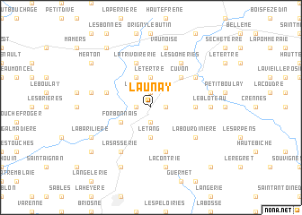 map of LʼAunay