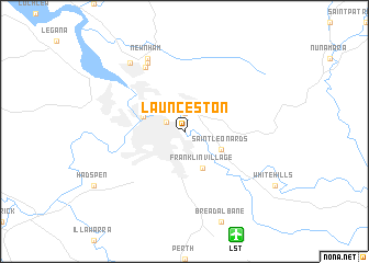 map of Launceston