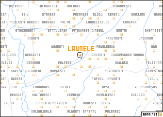 map of Lăunele